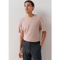 The Very Collection Pure Cotton Waffle Textured T-Shirt - Brown