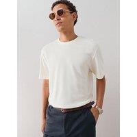 The Very Collection Pure Cotton Waffle Textured T-Shirt - Cream