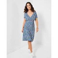 Joe Browns Ditsy Daydreams Jersey Dress - Blue