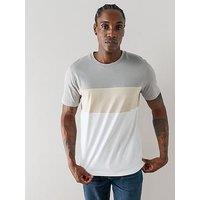 The Very Collection Cut And Sew T-Shirt - White/Beige