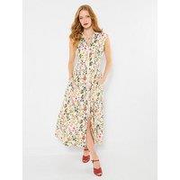 Joe Browns Jemima Floral Cotton Dobby Dress - White