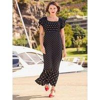 Joe Browns Prettiest Polka Dot Dress - Black
