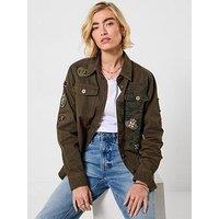 Joe Browns Lexie Boutique Badged Shirt - Khaki Green