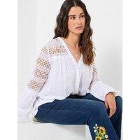 Joe Browns Laura Linen Blend Blouse - White