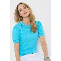 Joe Browns Flora Trim Insert T-Shirt - Blue