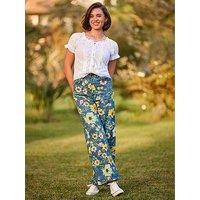 Joe Browns Sierra Printed Floral Wide Leg Trousers - Blue
