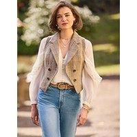 Joe Browns Spring Days Tweed Waistcoat - Brown