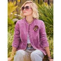 Joe Browns Moleskin Military Jacket - Purple