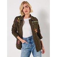 Joe Browns Enchanting Embroidered Casual Jacket - Green