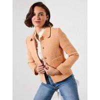 Joe Browns Perfect Summer Boucle Jacket - Orange