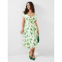 Joe Browns Day At The Races Floral Dress - Green