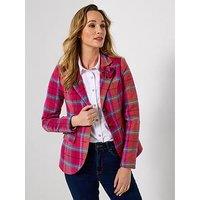 Joe Browns Charming Check Jacket With Detachable Corsage - Pink