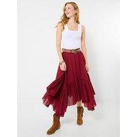 Joe Browns Cali Hanky Hem Skirt - Red