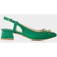 Joe Browns In Paris Jewelled Shoes - Green