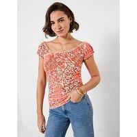Joe Browns Summer Days Printed Boho Top - Orange
