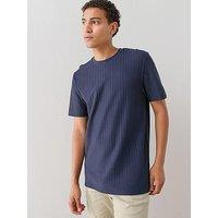The Very Collection Herringbone T-Shirt - Navy