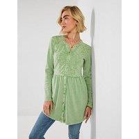 Joe Browns Pretty In Pink Jersey Tunic Top - Green