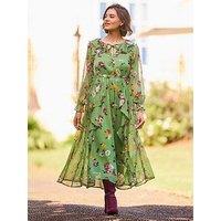Joe Browns Daydreamer Printed Georgette Dress - Green
