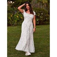 Joe Browns Joe'S Favourite Floral Crinkle Cotton Dress - White