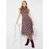 Joe Browns Marcie Check Mesh Dress - Green