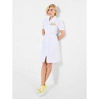 Joe Browns Spring Meadows Embroidered Cotton Dobby Dress - White