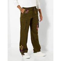 Joe Browns Remarkable Embroidered Cargos - Green