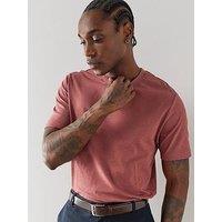 The Very Collection Pure Cotton Jacquard Textured T-Shirt - Brick