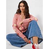 Joe Browns Emilia Embroidered Cardigan - Pink