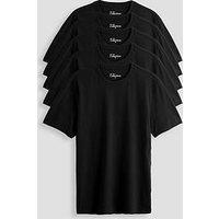 The Very Collection 5 Pack Essentials T-Shirts - Black