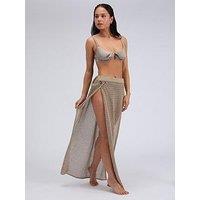 Boux Avenue Knitted Side Split Skirt - Neutral