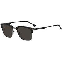 Boss Rectangular Browline Sunglasses - Dark Grey