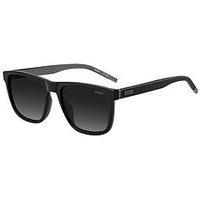 Hugo Rectangular Sunglasses- Black
