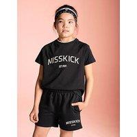 Miss Kick Girls Football Courtney T-Shirt - Black