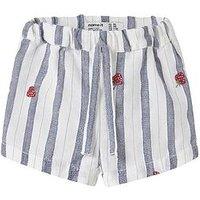 Name It Mini Girls Strawberry Stripe Shorts