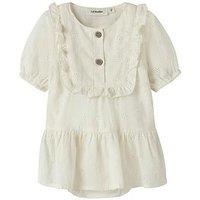 Lil Atelier Baby Girls Sibling Woven Body Dress - Light Yellow