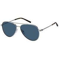 Tommy Hilfiger Classic Pilot Sunglasses- Chrome