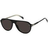 Eyewear By David Beckham Pilot Sunglasses- Black Acetate