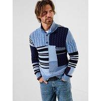 Joe Browns Patched To Perfection Knitted Funnel Neck Knitted Jumper