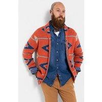 Joe Browns Orange Aztec Knitted Cardigan