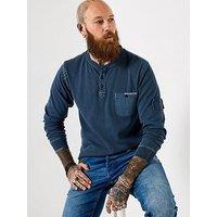 Joe Browns Wonderful Waffle Customised Long Sleeve Henley T-Shirt