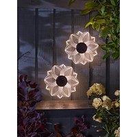 Smart Solar Solar Flower Wall Light With Warm White Leds. Set 2.