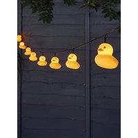 Smart Solar Rubber Duck String Lights, Set Of 10