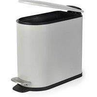 Beldray Silver 5L D Shape Bin And Antibac Flexible Head Toilet Brush
