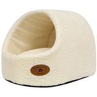 Banbury & Co Almond Teddy Boucle Cat Igloo