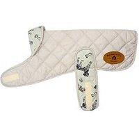 Banbury & Co Grey & Print Quilted Dog Coat - Small