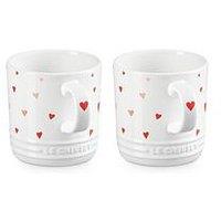 Le Creuset Stoneware Set Of 2 350Ml Heart Decal Mugs