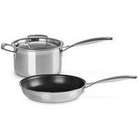 Le Creuset Classic 3-Ply Stainless Steel 2-Piece Frying Pan And Saucepan Set