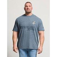 Badrhino Acid Wash Shelby T-Shirt - Blue