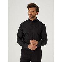Skopes Plain Tailored Fit Long Sleeve Dress Shirt - Black