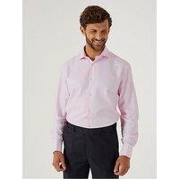 Skopes Premium Tailored Fit Dobby Long Sleeve Shirt - Pink